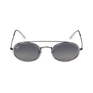 Ray-Ban Gray RB3847N 52mm Oval Sunglasses